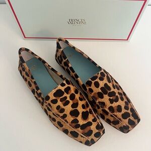 Frances Valentine Elyce Leopard Print Calf Loafer
